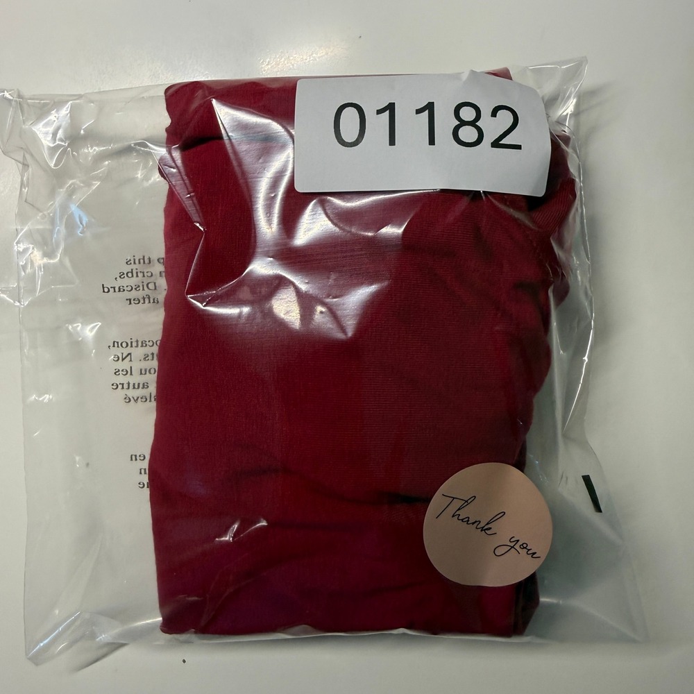 RED by BKE Sleeveless Strappy Neck Bodysuit Womens M Maroon Mock Neck Thong Snap - Picture 10 of 10